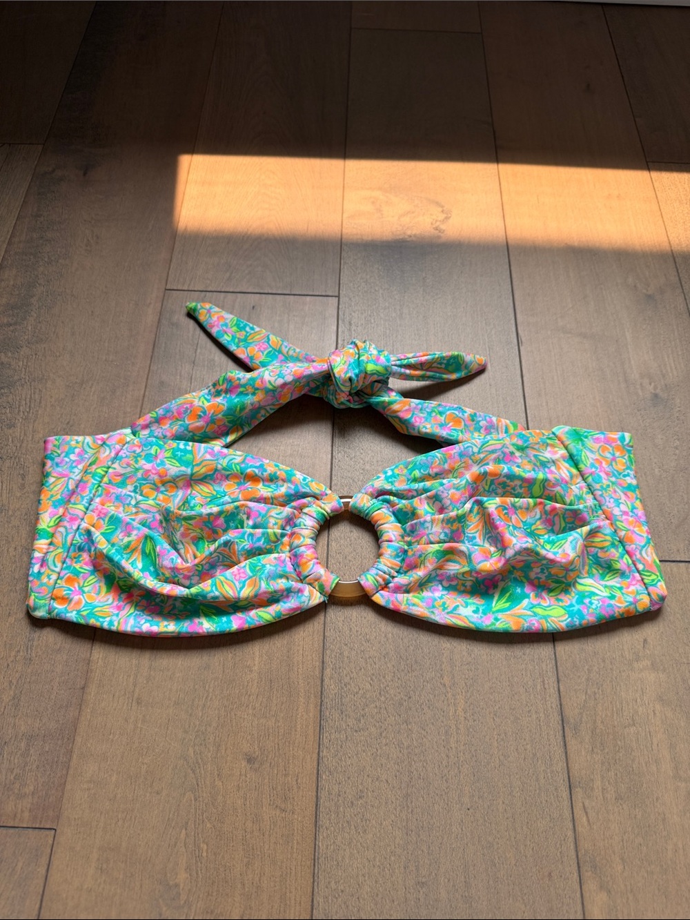 Kulani Kinis Tropical Floral Strapless Bikini Top